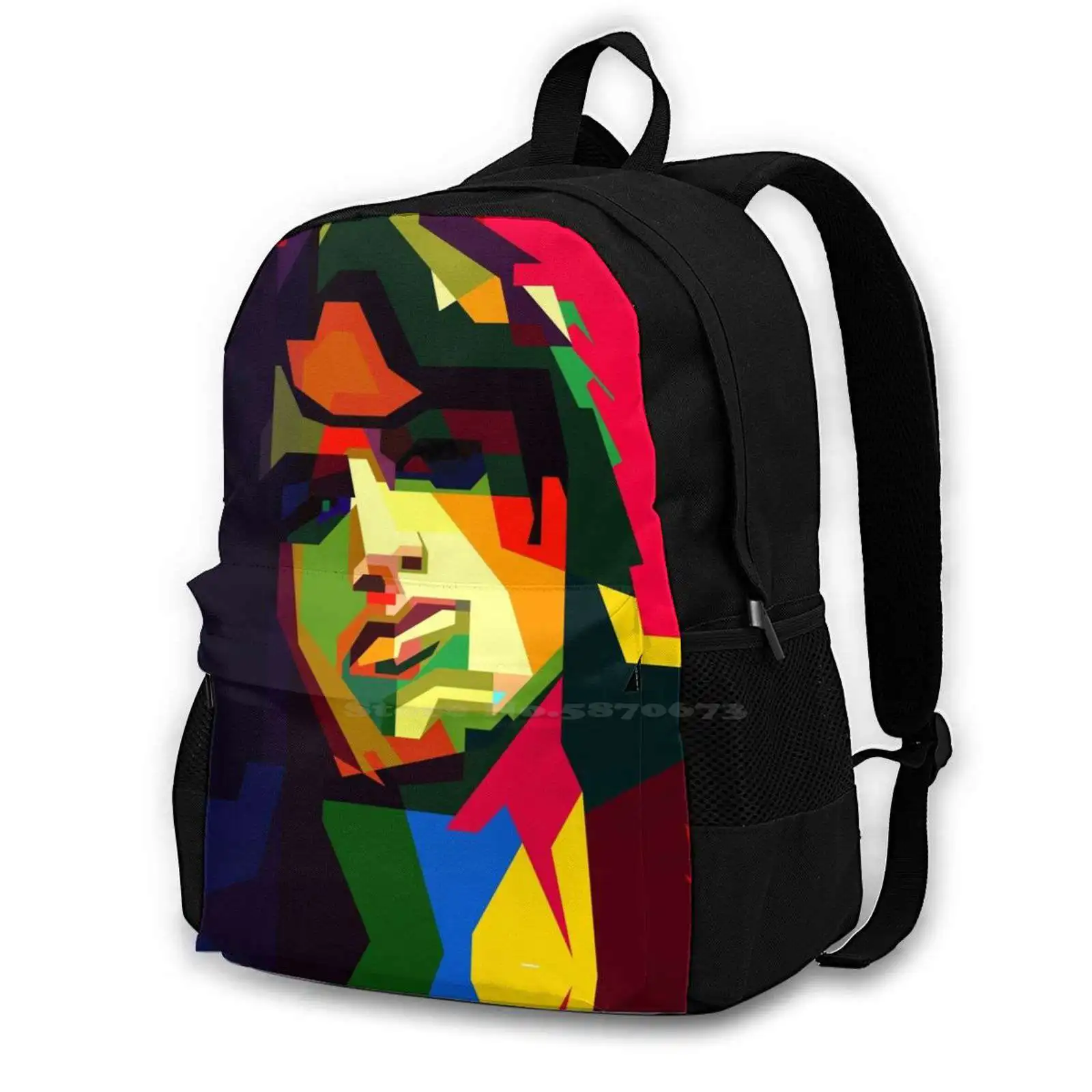 

Joe Perry Pop Art Wpap Fashion Travel Laptop School Backpack Bag Dream On Joe Perry Band Metal American Popart Wpap Retro And