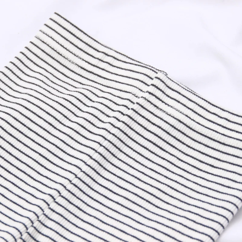 Осенние хлопковые полосатые облегающие леггинсы для девочек детские тонкие