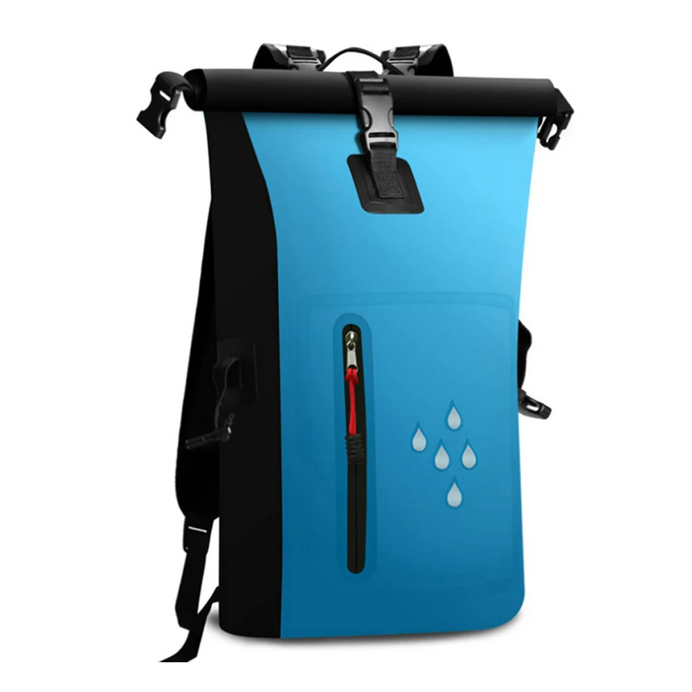 

25L Outdoor Waterproof Dry Bag PVC Double Shoulder Bag Backpack Knapsack Rucksack Swimming Rafting Kayak Trekking Dry Sack Pack