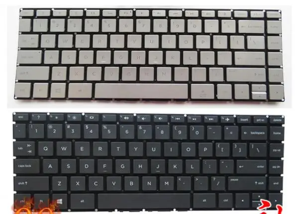 

New FOR HP Pavilion 14-AB 14-AB000 14-AL W118 TPN-Q171 TPN-Q158 TPN-C121 13-U 13-U000 US Keyboard US black siver backlit