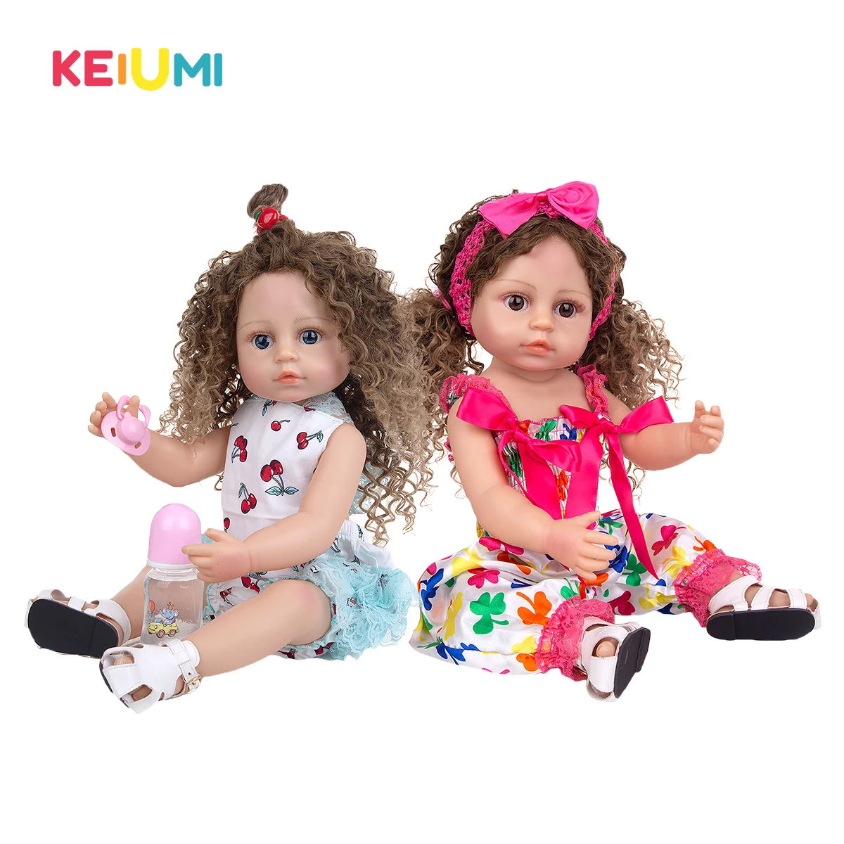KEIUMI 55 CM Полные одежды вишни тела силикона клевера Воскресшие куклы Реалистичные