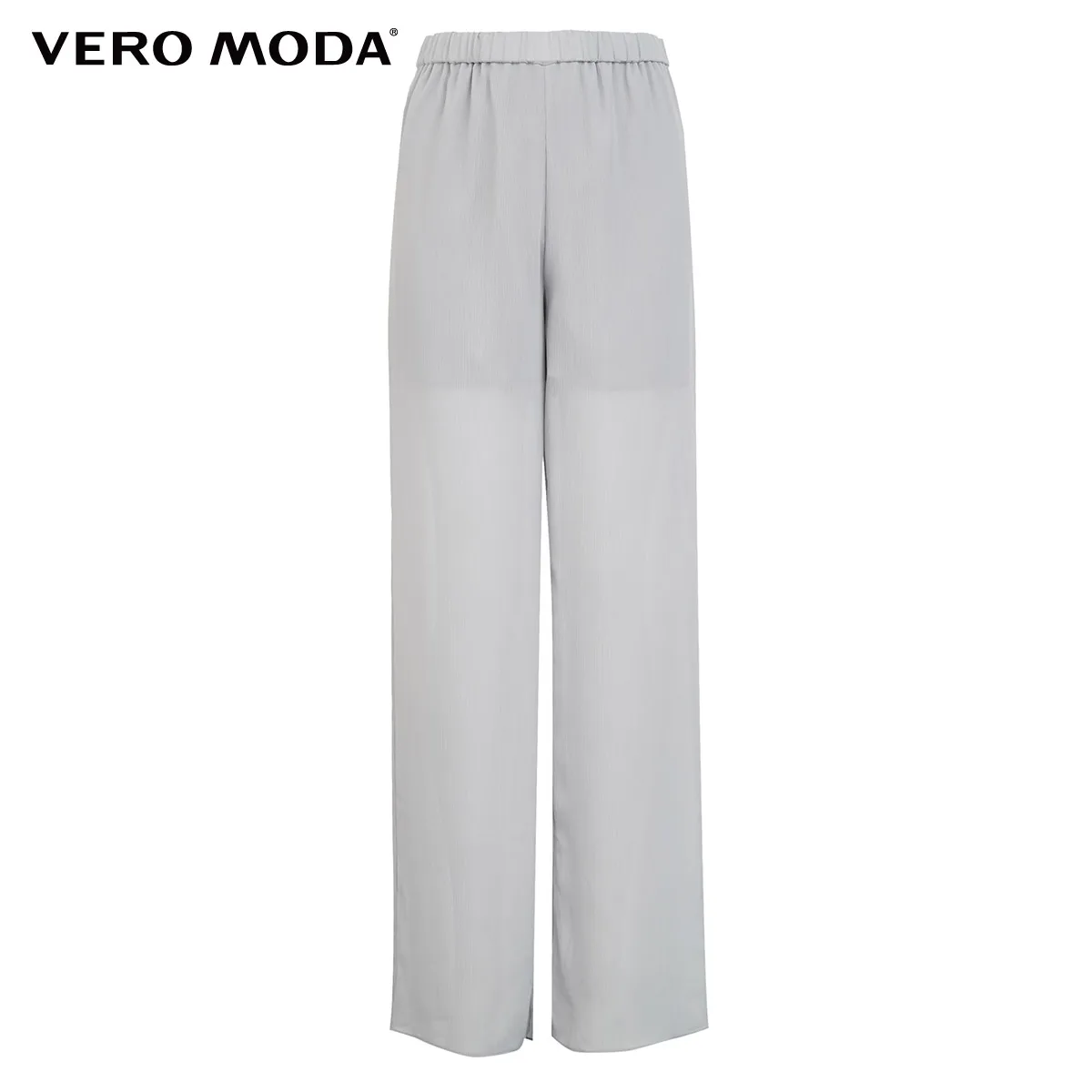 Vero Moda Women's Ins Style Loose Fit Straight Elastic Waist Streetwear Chiffon Pants | 3201PL501 Женская одежда