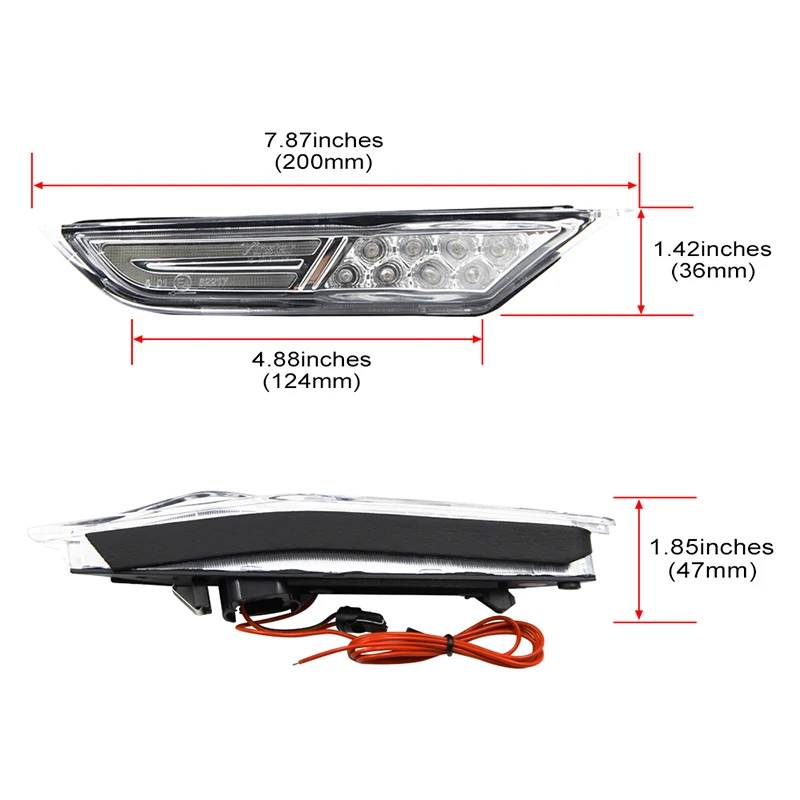 2x подходит для Nissan GT R R35 2007 2017 горки белые светодиодные дневные ходовые огни бега