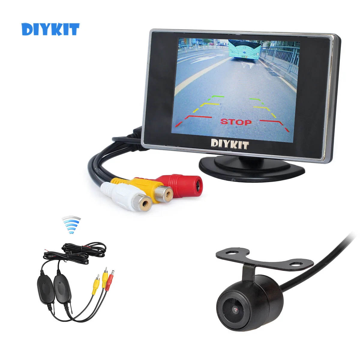 DIYKIT Wireless 3.5&quot TFT LCD Car Monitor Rear View Camera Kit Reversing Parking Assistance System | Автомобили и мотоциклы