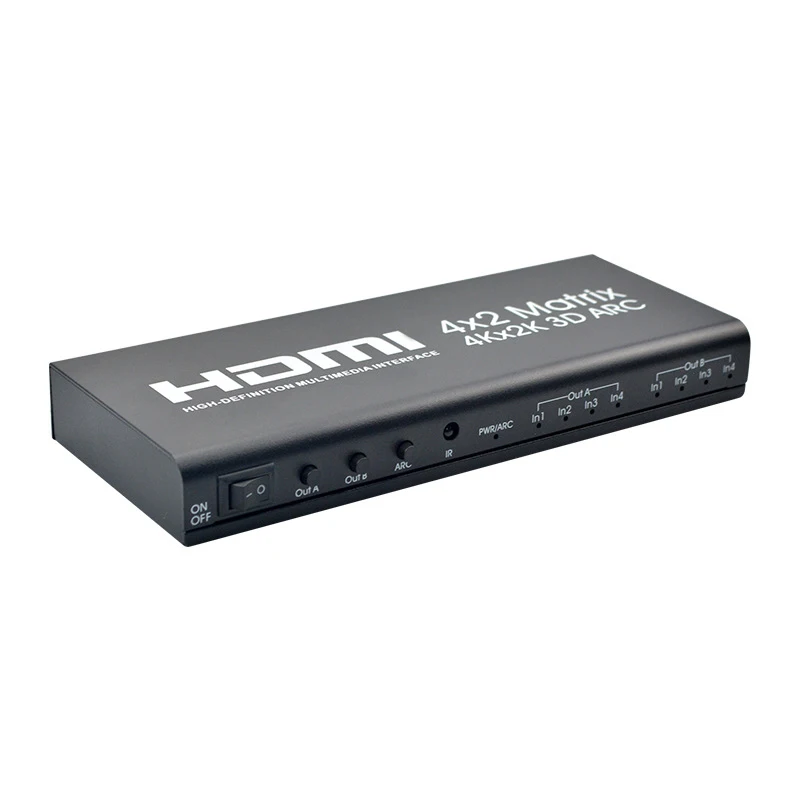 HDMI матрица 4X2 4 в 2 Out 4K 2K 4x2 Switcher 1.4B EU Plug |