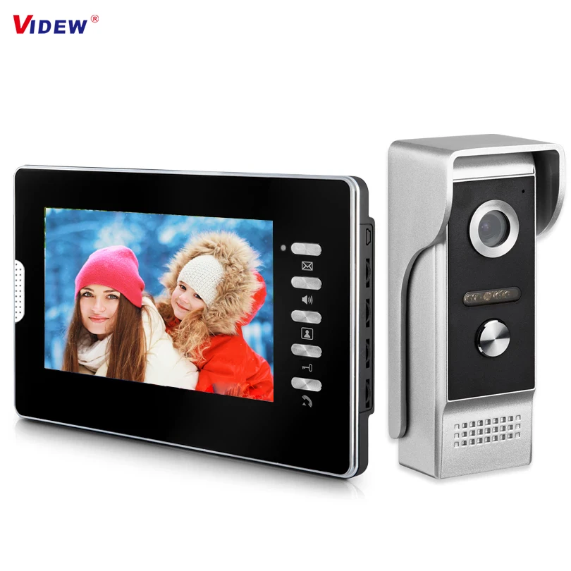 Video Intercom System Video Doorbell Camera with 7 Inch Monitor IR Night Vision for Villa Apartment Home Security