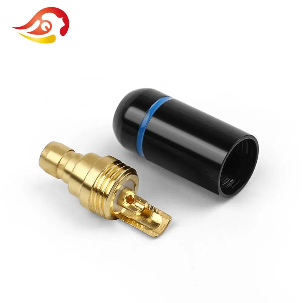 QYFANG позолоченный штырь для наушников из алюминиевого сплава адаптер аудио