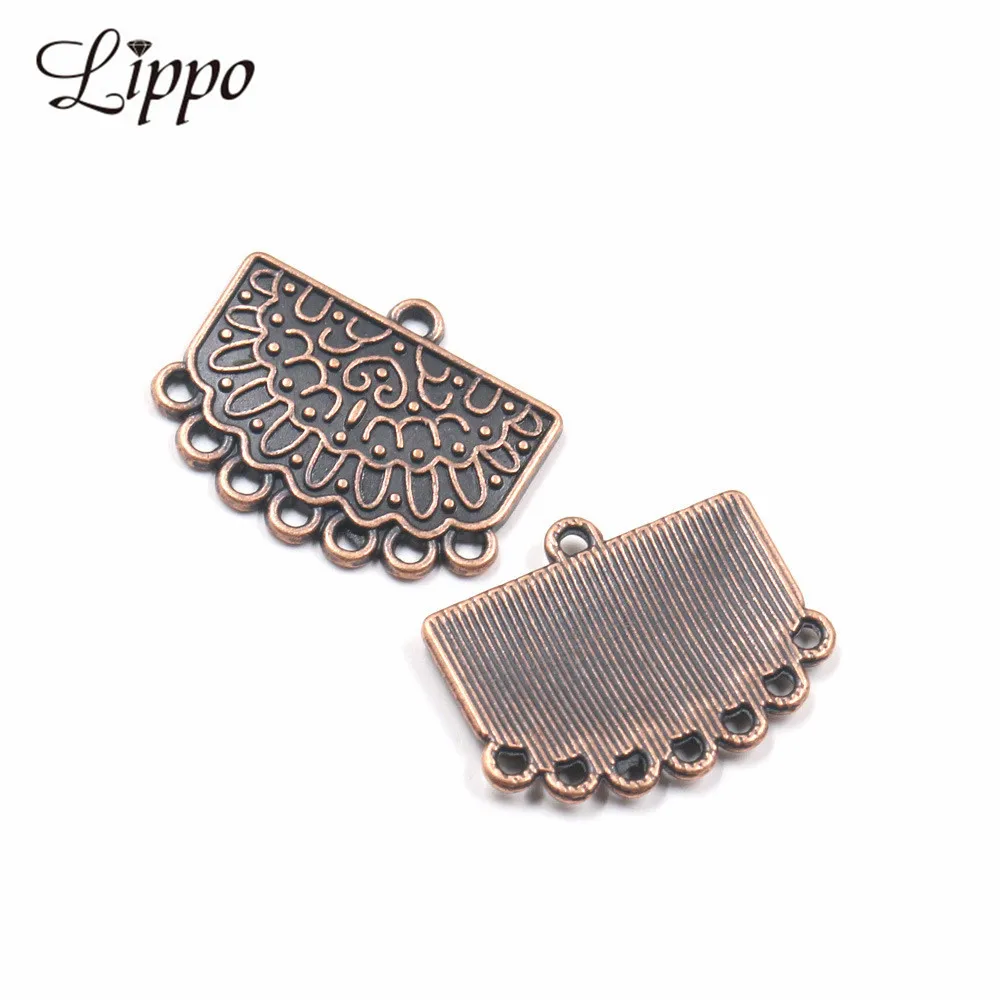 12 шт. медный соединитель под старину Сделай Сам 7 серьга дырка основа подвески