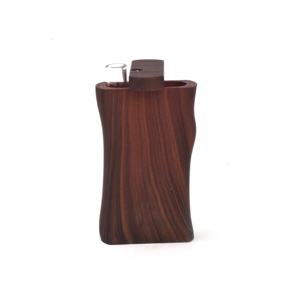 

Portable Abs Material Cigarette Case with Glass Smoking Pipe Magnetic Rotating Cover Cigarette Box Lighter Smoking Accessories