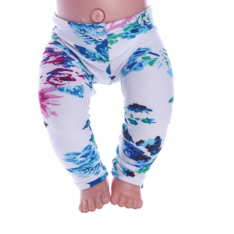 

4 Cute Pattern Leggings Fit 18 Inch American&43 CM Baby Doll Clothes Accessories,Girl's Toys,Generation,Birthday Gift