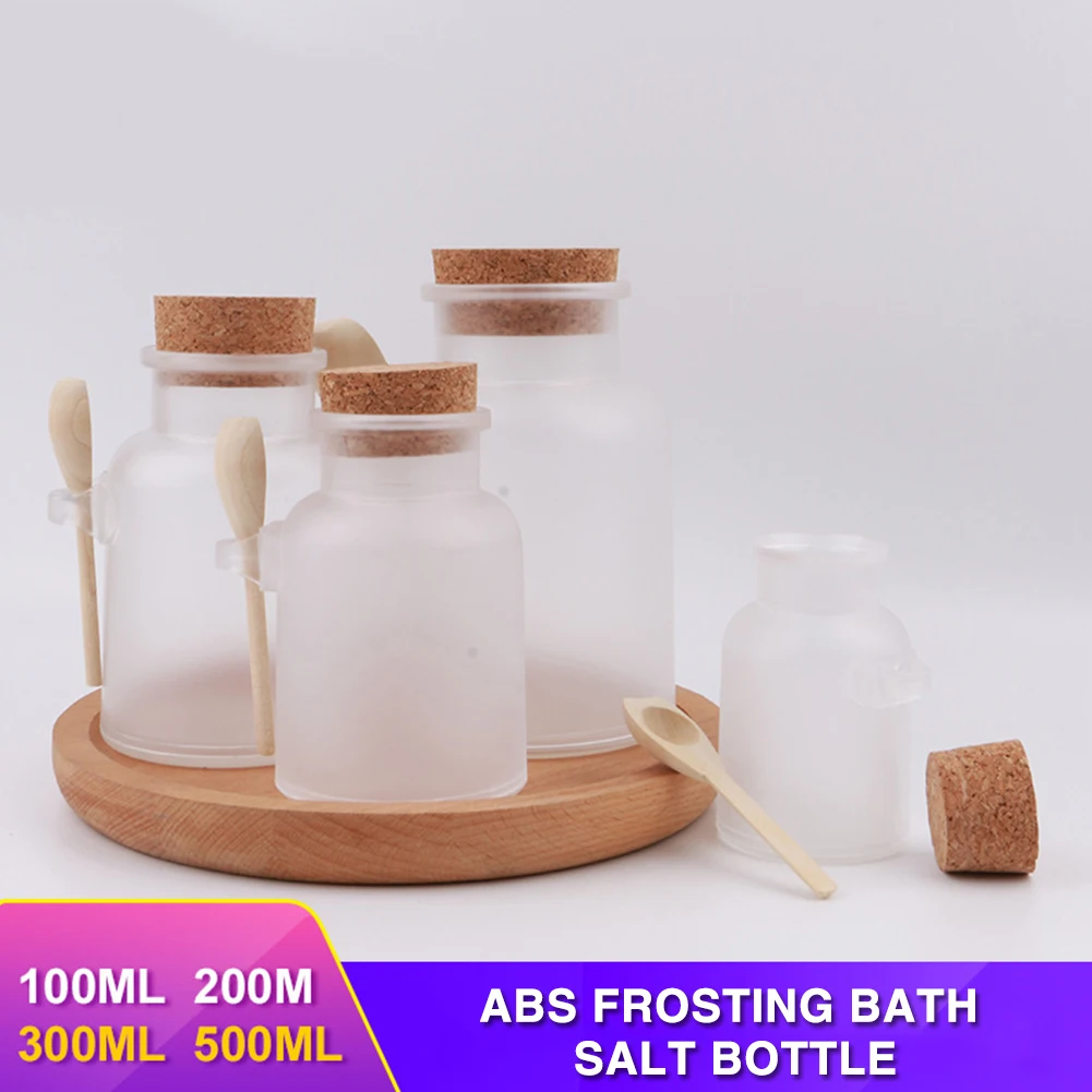 Пустой Соль для ванной бутылка Пластик матовая банка с пробкой маска скраб лица