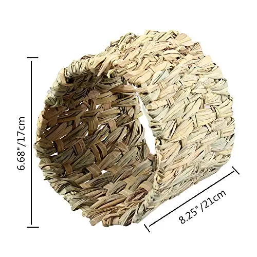 Хомяк с ручной плетением натуральная трава туннель для укрытия маленький домик