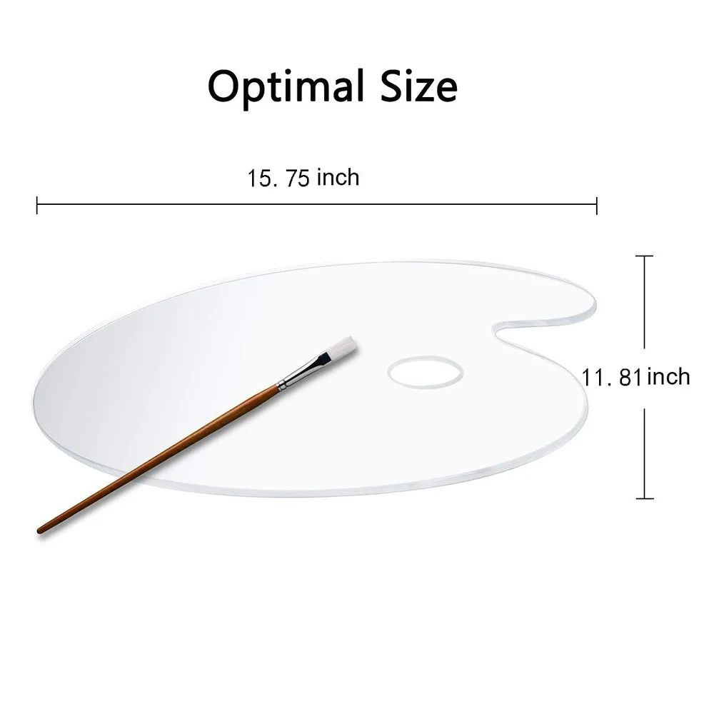 Палитра для рисования товары рукоделия прозрачная с отверстием большого пальца |