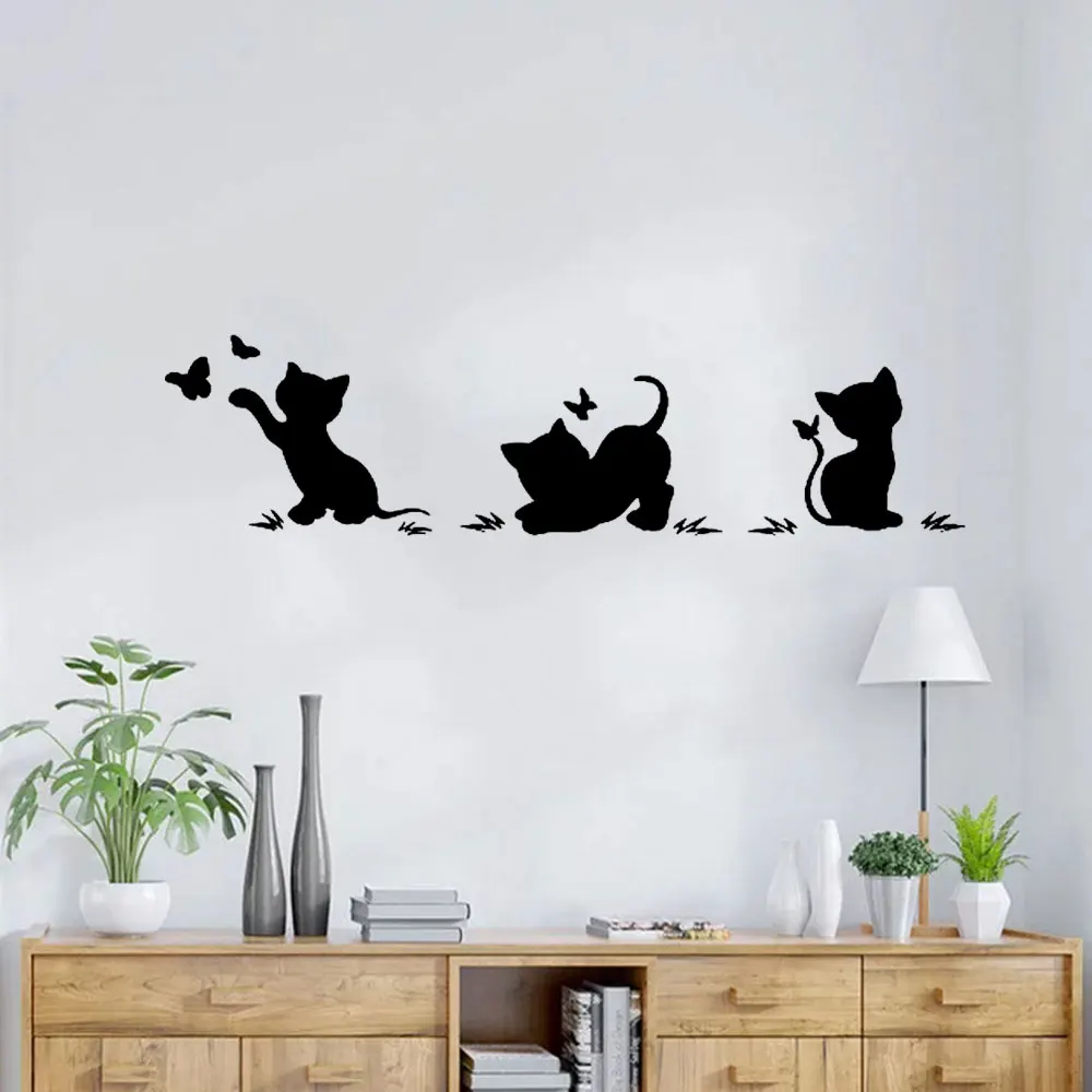 

Pets Grooming Wall Decals lovely Cat Veterinary Nursery Vinyl Wall Stickers Creatives Self-adhesive Home Decoration DW10362