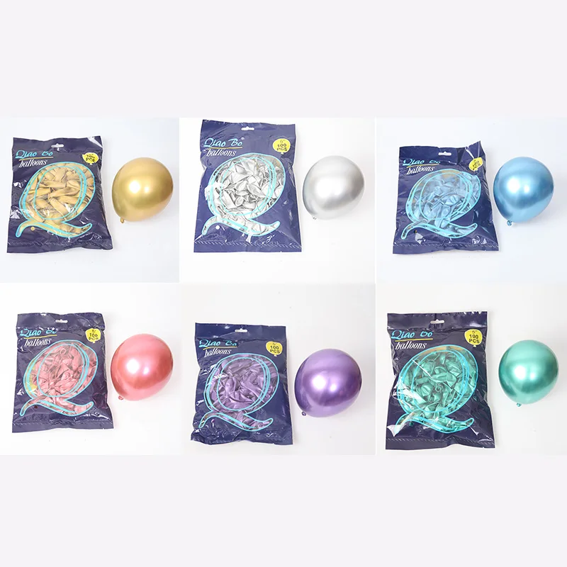 Блестящие металлические жемчужные латексные шары 5 дюймов 20/50 шт. толстые