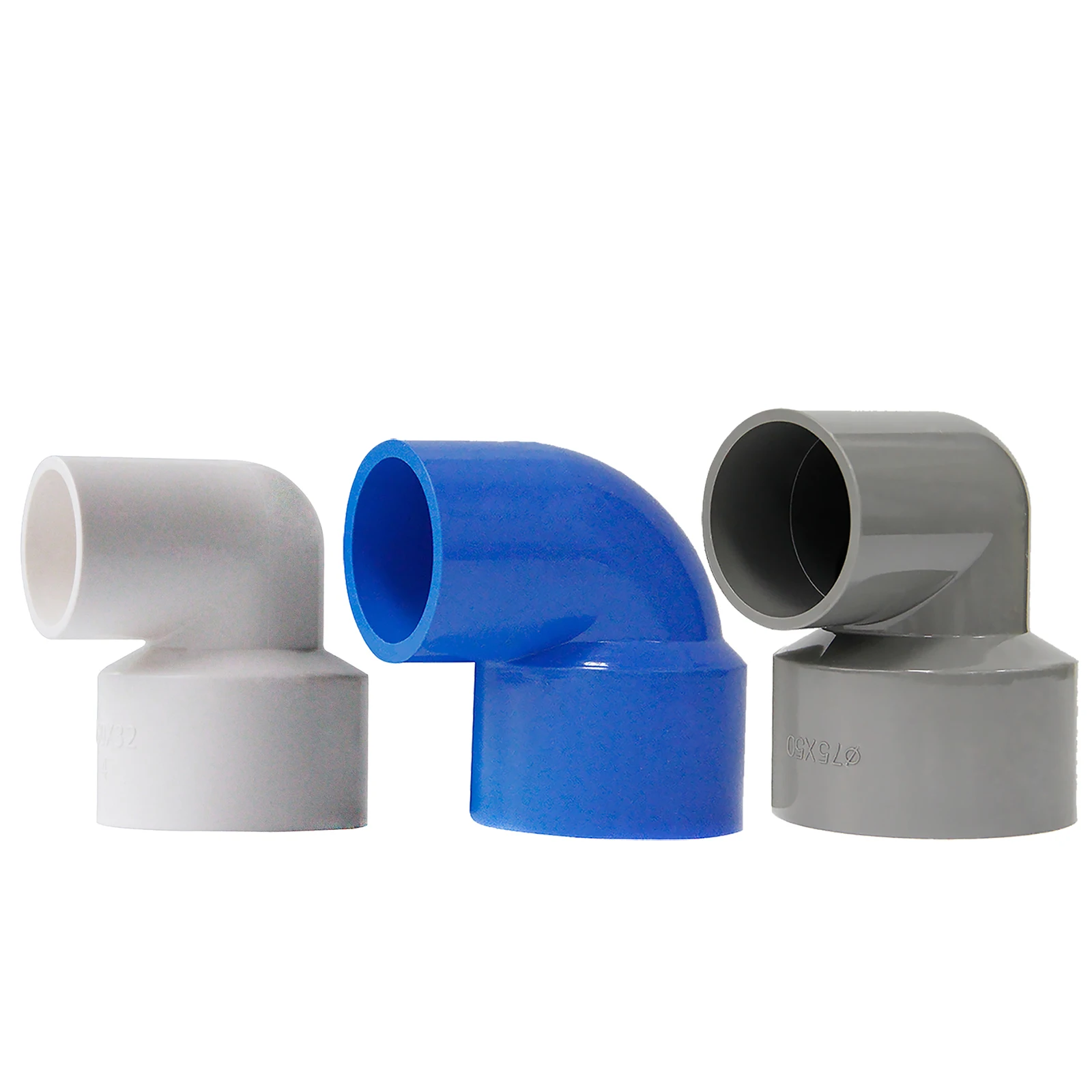 1Pcs PVC 90 Reducing Elbow ID 20,25,32,40,50,63,75,90,110mm Metric Solvent Weld Pipe Fitting Connector Aquarium Pond Garden DIY fag h306 adapter sleeve metric 25mm id