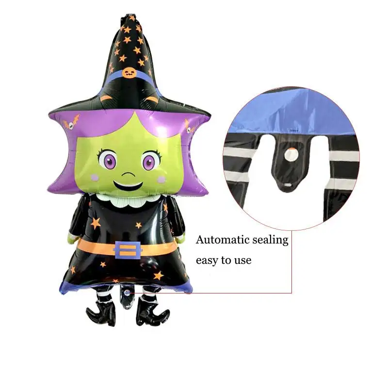 1 шт. новинка тыква паук летучая мышь кошка призрак дерево Хэллоуин алюминиевая