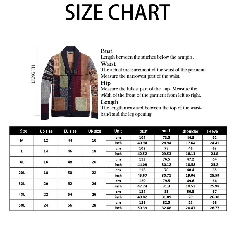 

Autumn Winter Mens Cardigan Sweater Coat Patchwork Knitted Outwear With Pocket Male Warm Wool Cardigan Sweater Jumper