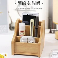 pen container creative fashion multi functional desktop storage box office supplies cute wooden ornaments korean stationery new