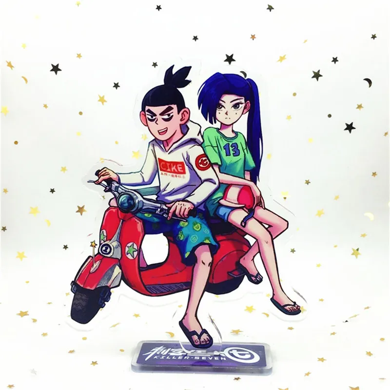 Ножницы семь цепи для брюк в стиле аниме акриловый брелок человек женщин ключ