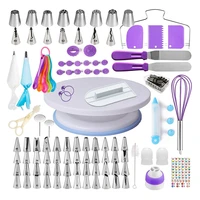 137 pcs cake diy tools kit turntables silk flower tool spatula baking accessories cake decorating tools