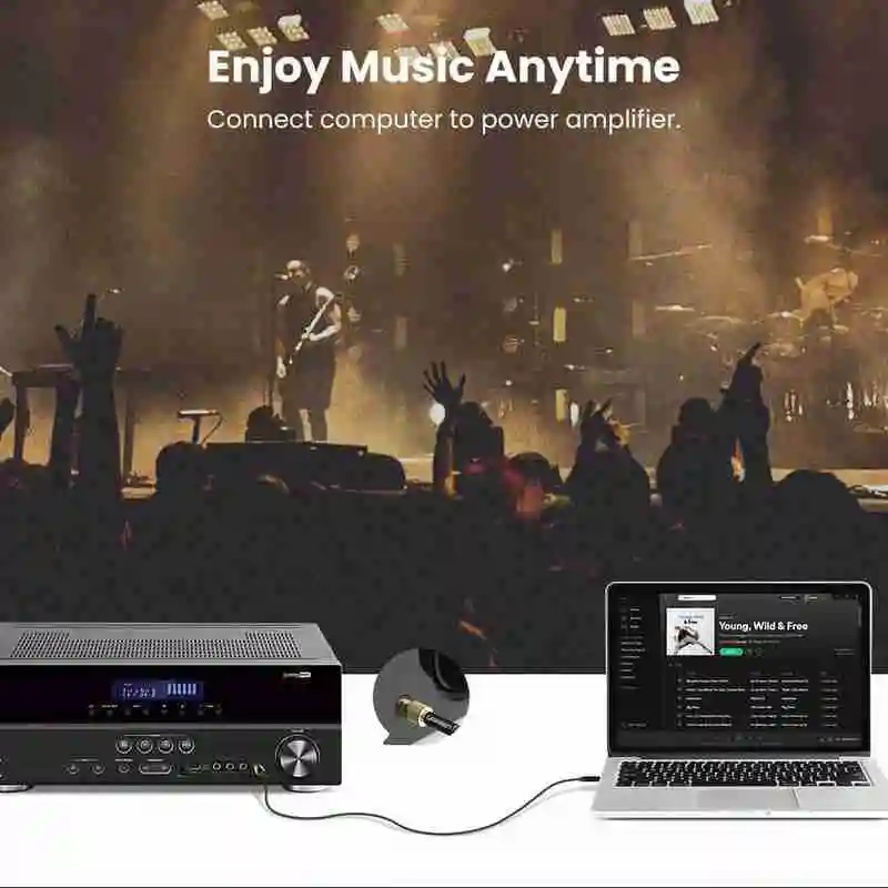 

Hole Stereo Headphone Audio Adapter Home Connector Adapter Microphone L1S1