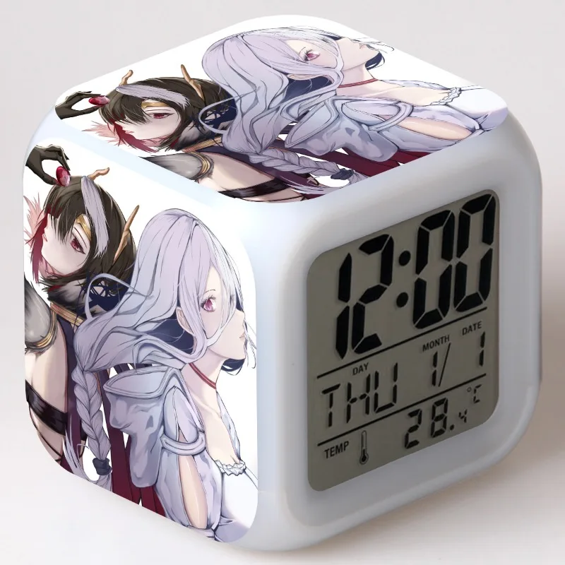 

Фигурка аниме Kumo Desu ga Nani ka, светодиодный Будильник, 7 цветов, изменение сенсорсветильник света, мигающий, так что я паук, так что какие модели ...