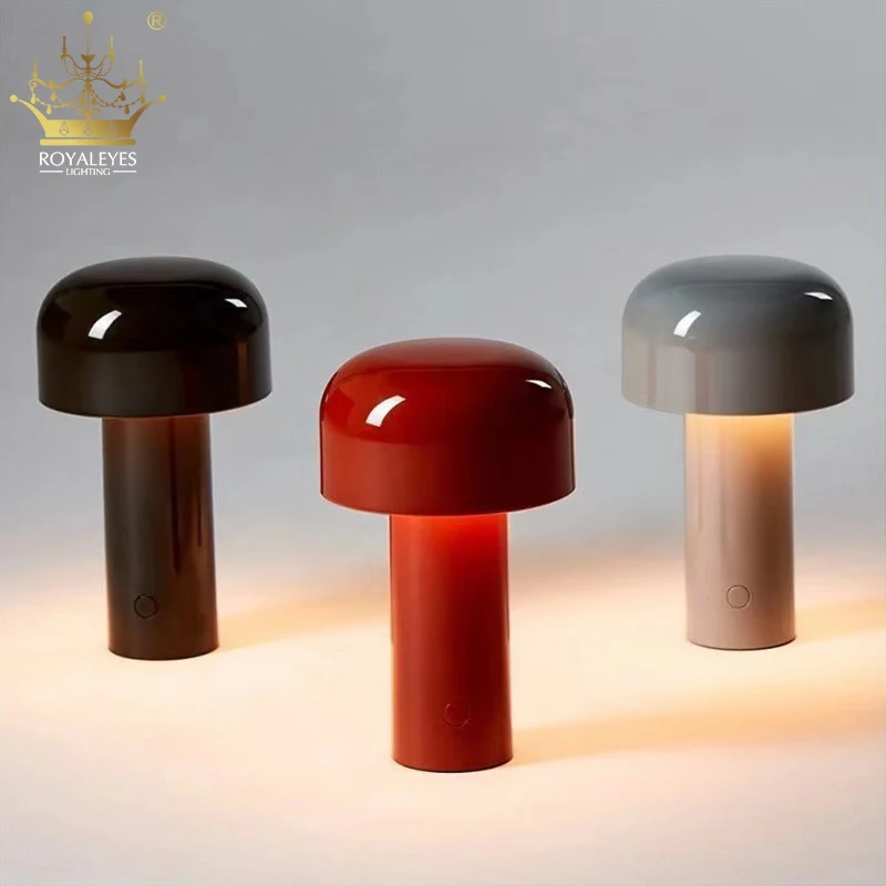 

Italian Mushroom Lamp Portable Wireless Touch Rechargeable Table Lamp USB Desk Lamp Desktop Decoration Bedroom Night Light