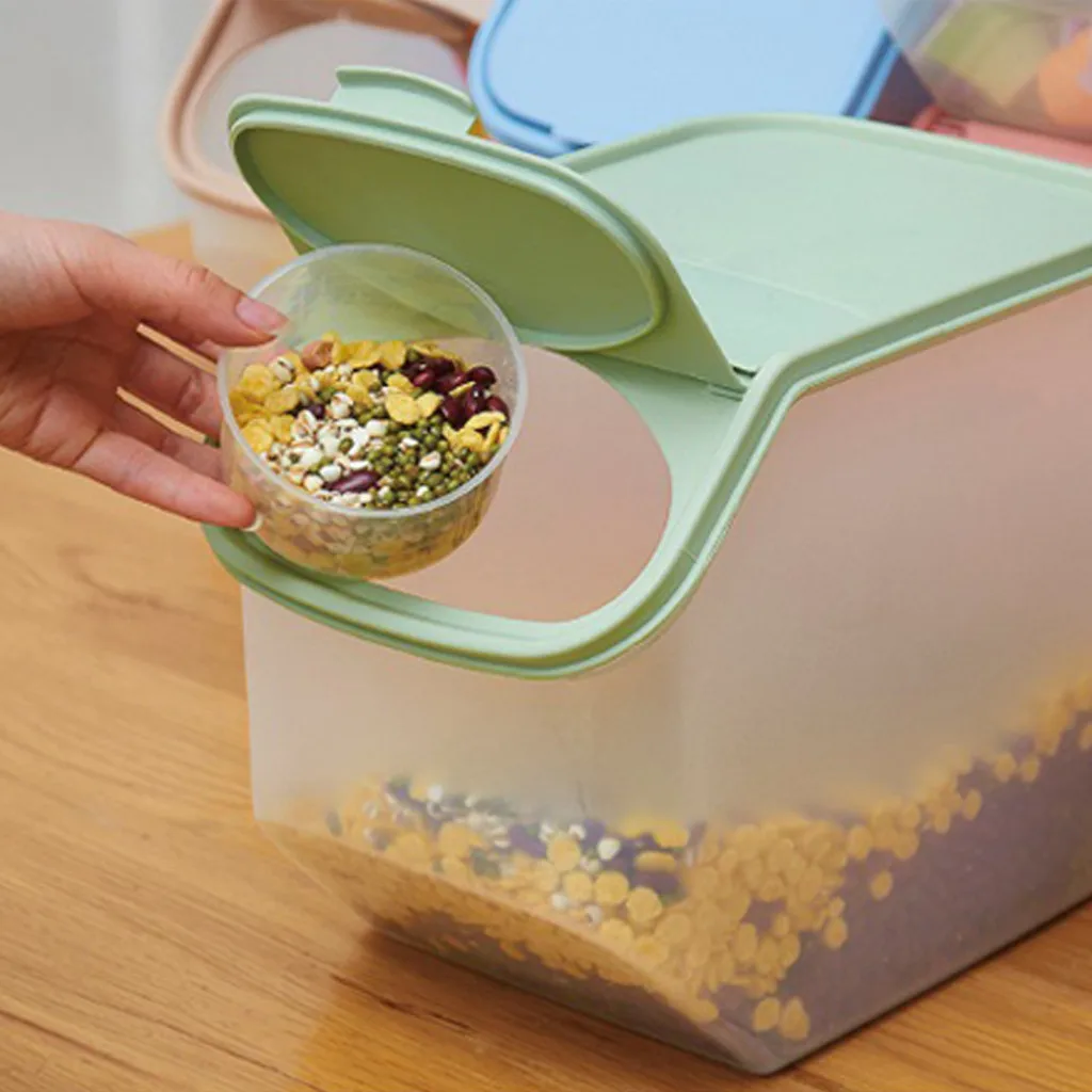 Контейнер для хранения зерна большой емкости Кухонный пищи риса красивый