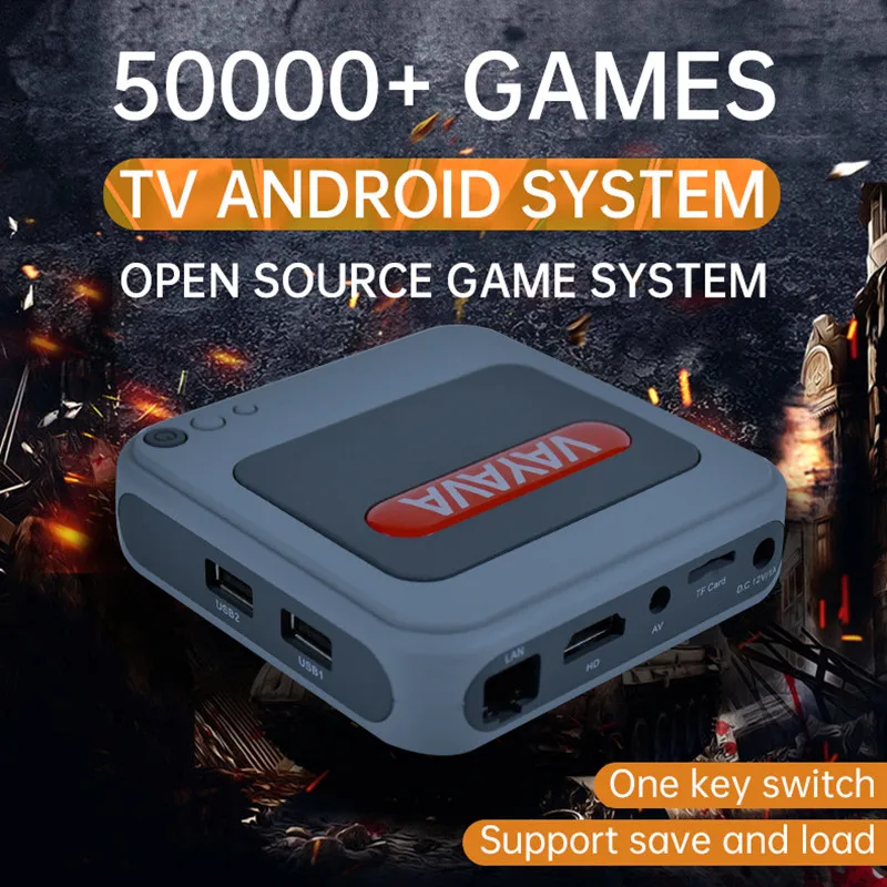 

2023 G7 Ретро видео игровые консоли 4K HD ТВ игровой плеер Emuelec4.1 и Android 7,1 Gamebox беспроводной/проводной контроллер для PS1