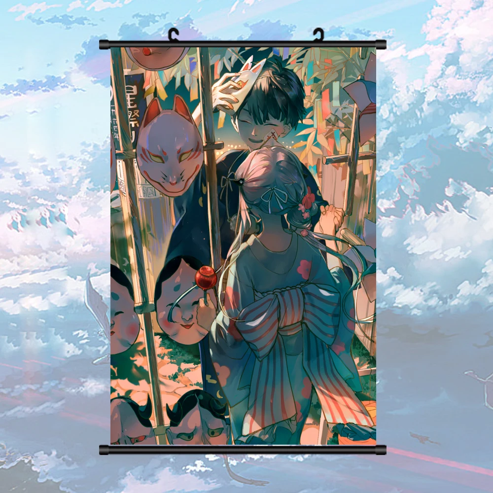 Anime Toilet-Bound Hanako-kun Jibaku Shounen Nene Yashiro Cosplay Wall Scroll Mural Poster Hanging Otaku Home Decor | Тематическая