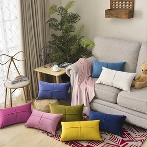Dimi 12*20 Solid Colors Pillowcase Home Decorative Pillows Soft Pillow Cover Velvet Cushion Cover Fo
