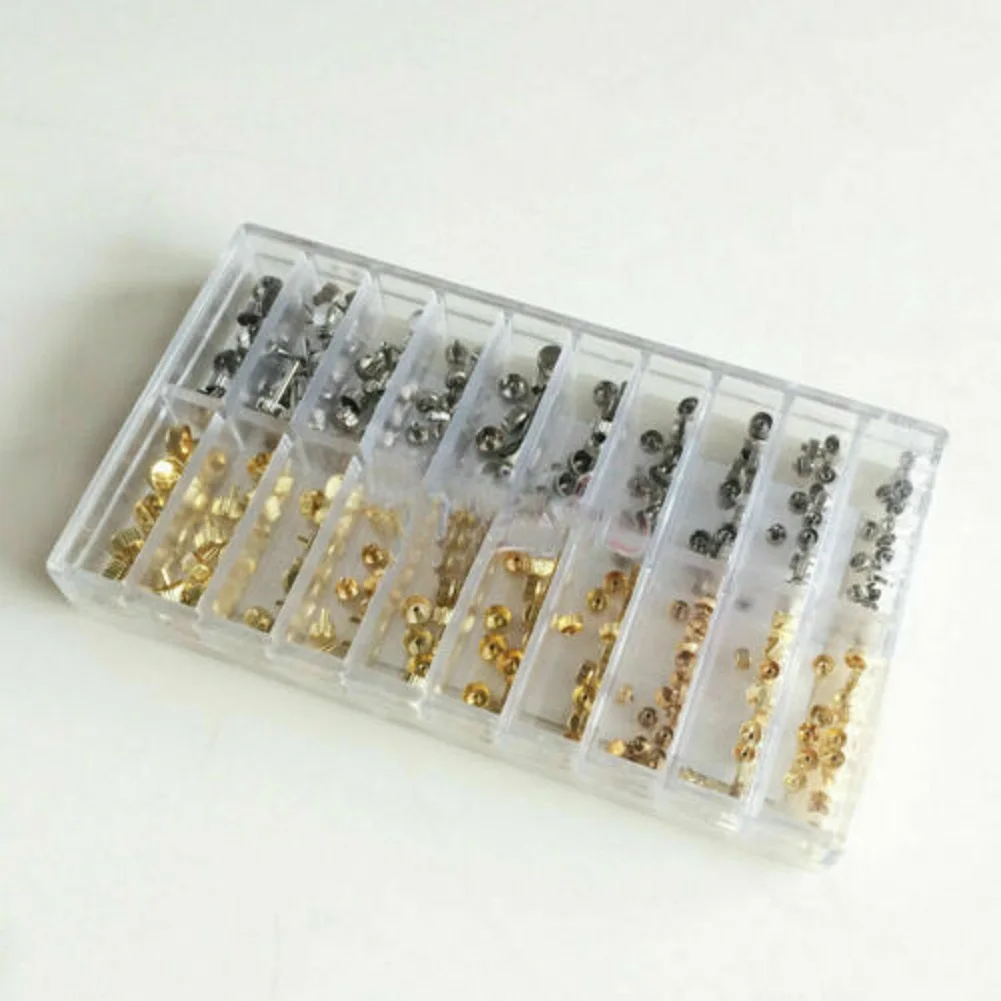 

Mixed Silver Gold Watch Stem Crown Repair Replacement Parts Tool Assortment With Waterproof Circle Rings -10 sizes(3.5-6.0mm)
