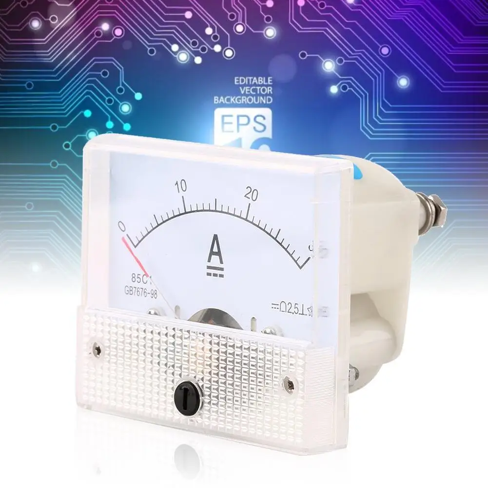DC 30A Аналоговый амперметр измеритель тока Амперметр Панель 30 мА 30a цифровой 0-30 |