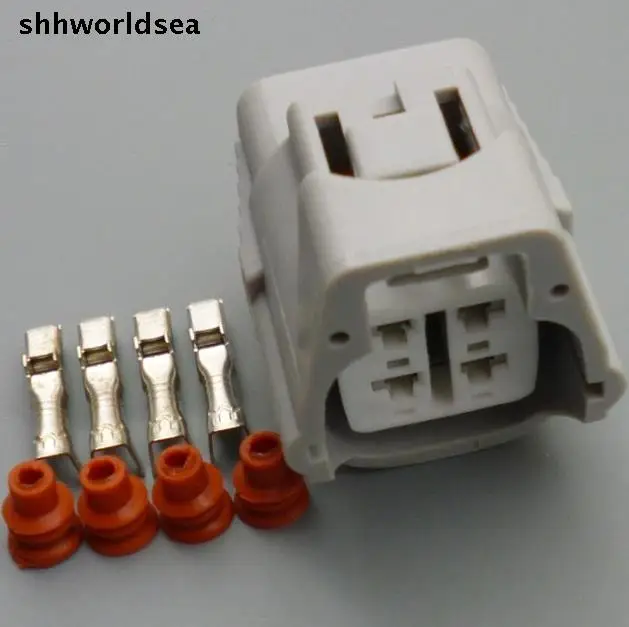 

shhworldsea 5/30/100sets 2.2mm 4pin universal 4 way oxygen sensor plug 2JZ A/C 4P Connector case for Toyota