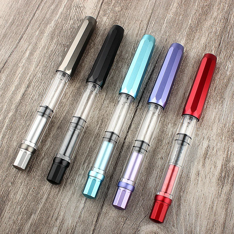 Business Office Gifts Resin Piston Ink Refilling Fountain Pen Large Ink Capacity Storage