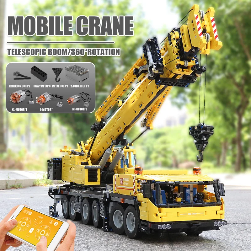 В наличии моторизованная модель моторизованного грузовика MOULDKING Forest GMK Crane MOC42108