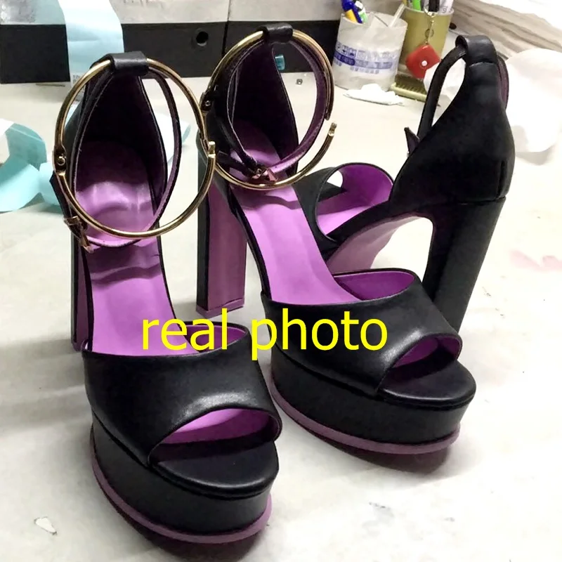 

women fish mouth platform thick high heels wedges buckle sandals women shoes woman platform party sandals high heels footstep
