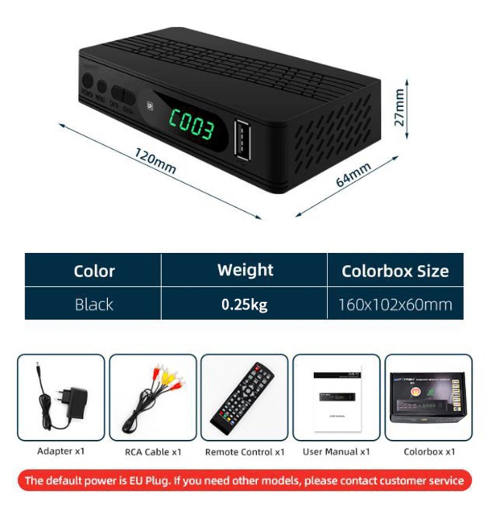 Satxtrem M3 Dvb t2 ТВ-тюнер Dvb C телеприставка комбо digitale terrestre tdt приемник DVB T/T2 с AC3 PVR HD ТВ DVB-T2 декодер