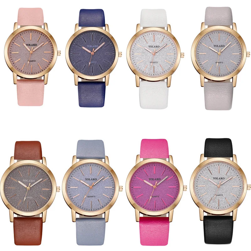 

Rhinestone Rose Gold Quartz Watch Female Belt Watch Fashion Korean Clock Women Watches