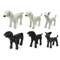 shgo hot leather dog mannequins standing position dog models toys pet animal shop display mannequin