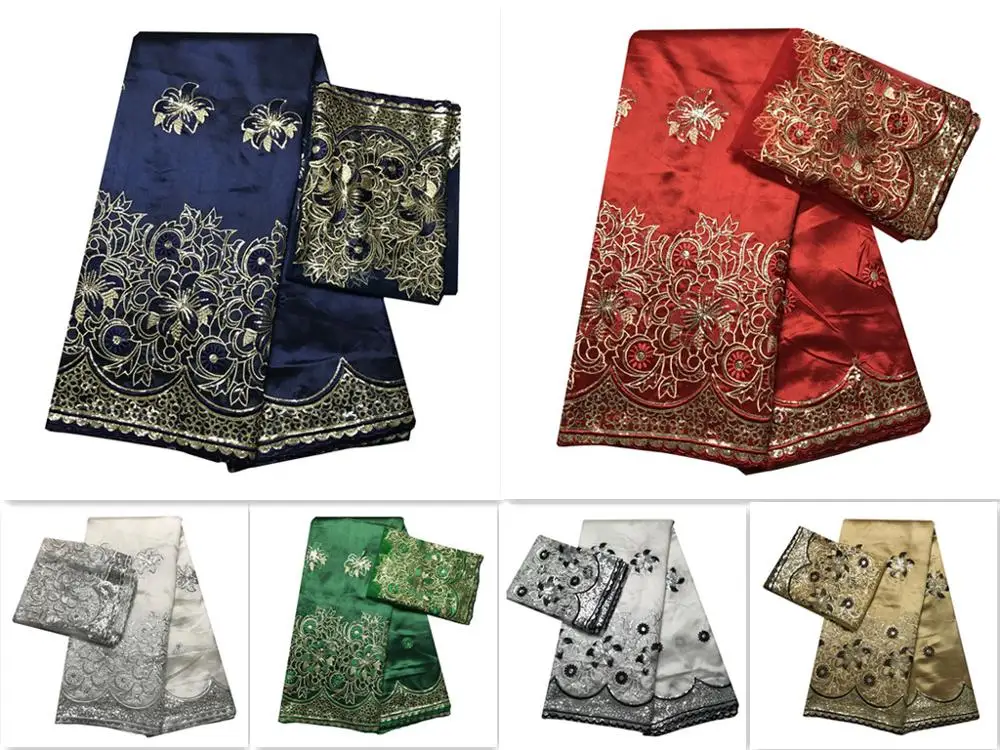 Комплект для рукоделия кружевная ткань в африканском стиле с блестками шелковая