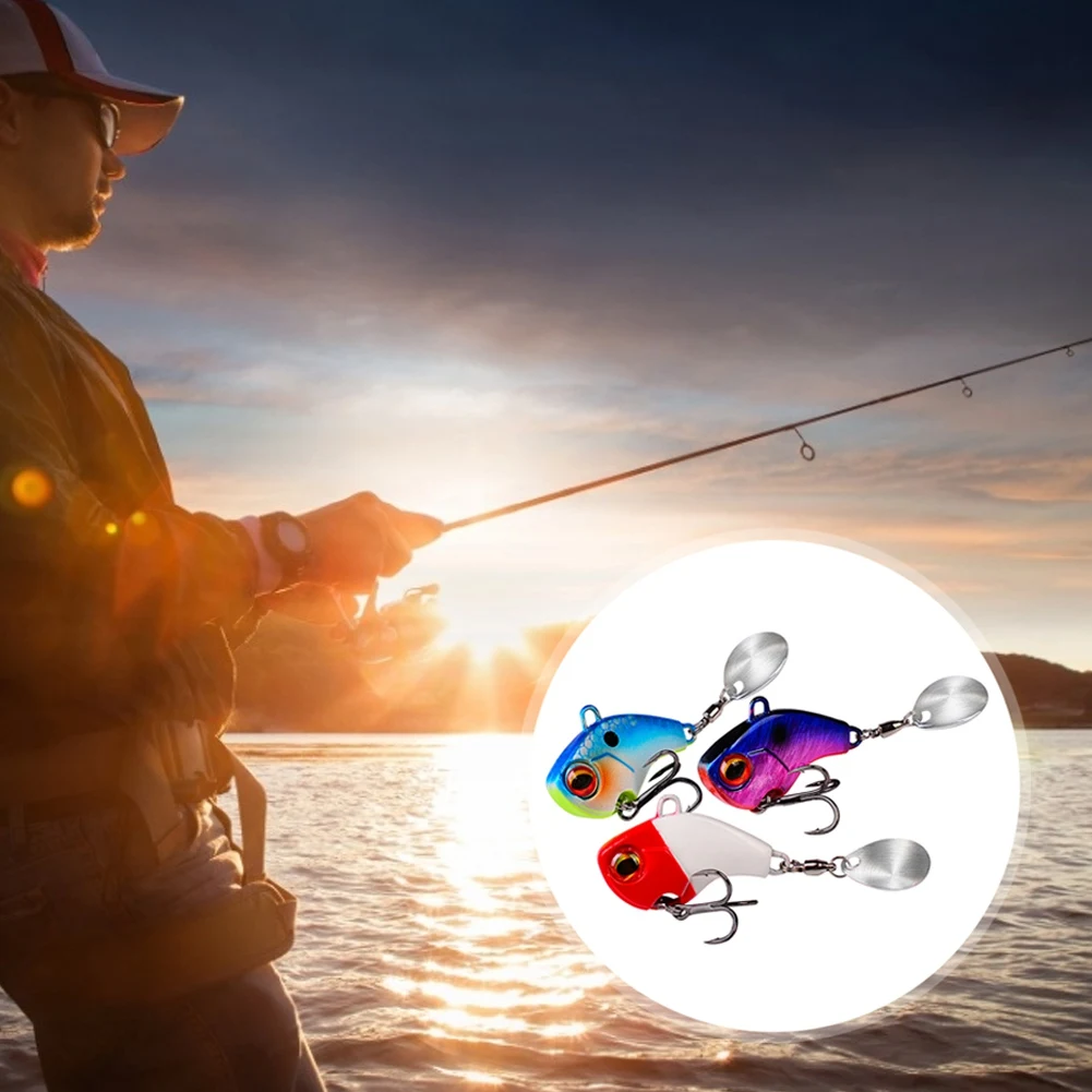 

Vib Long Cast Lure With Sequins Submerged Rotating Vibration Sequins Bionic Bait Artificial Bait Fishing Tools