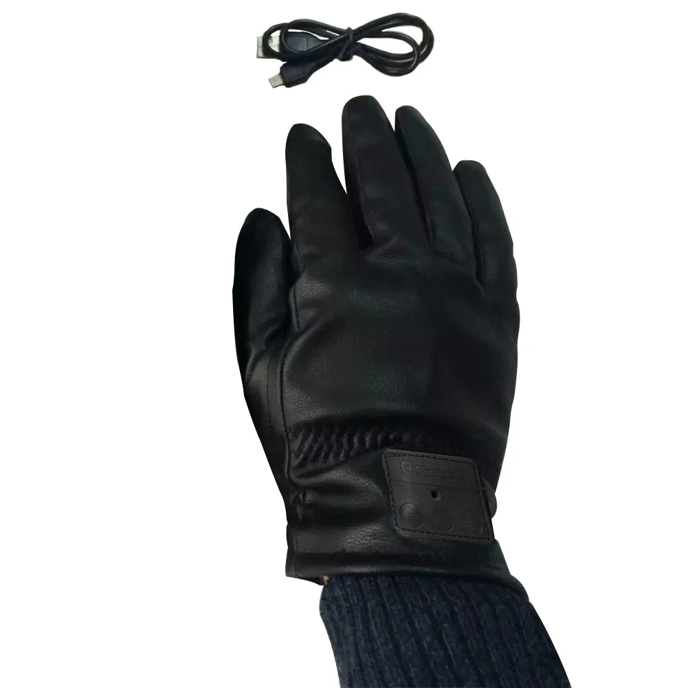 

Autumn Winter Wireless Mobile Touch Screen Calling Portable USB Cable Rechargeable Warm PU Leather Bluetooth Gloves