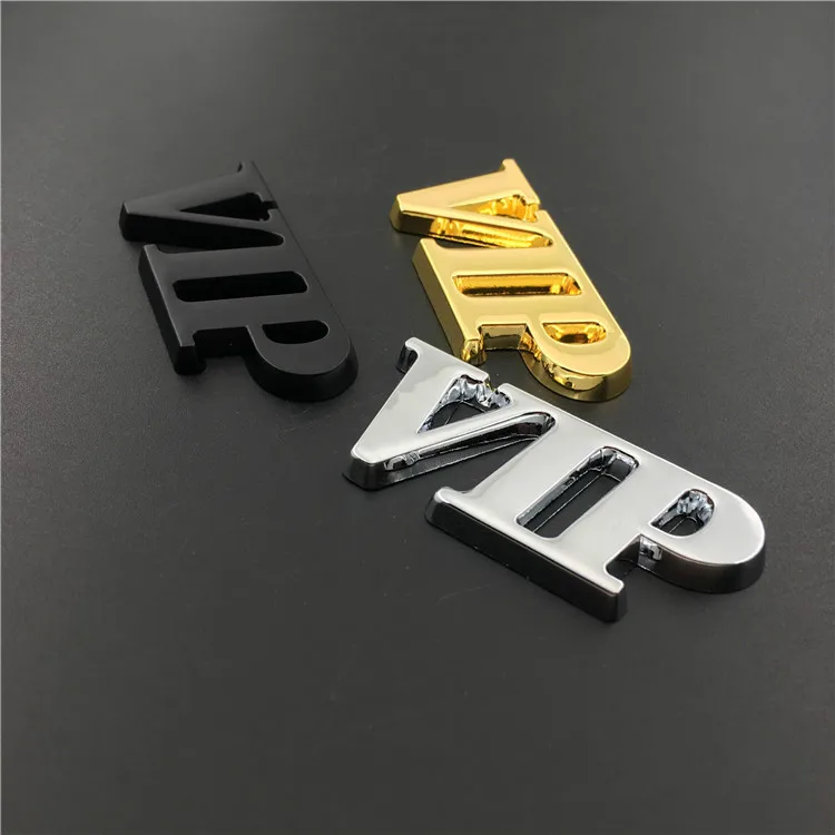 Металлическая наклейка 10 шт./лот логотип VIP Эмблема багажника автомобиля 3D