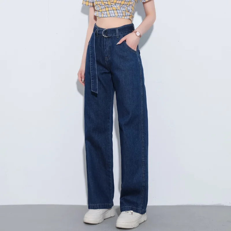 

Women's Loose Straight Fit 100% Cotton High-rise Jeans |120132543