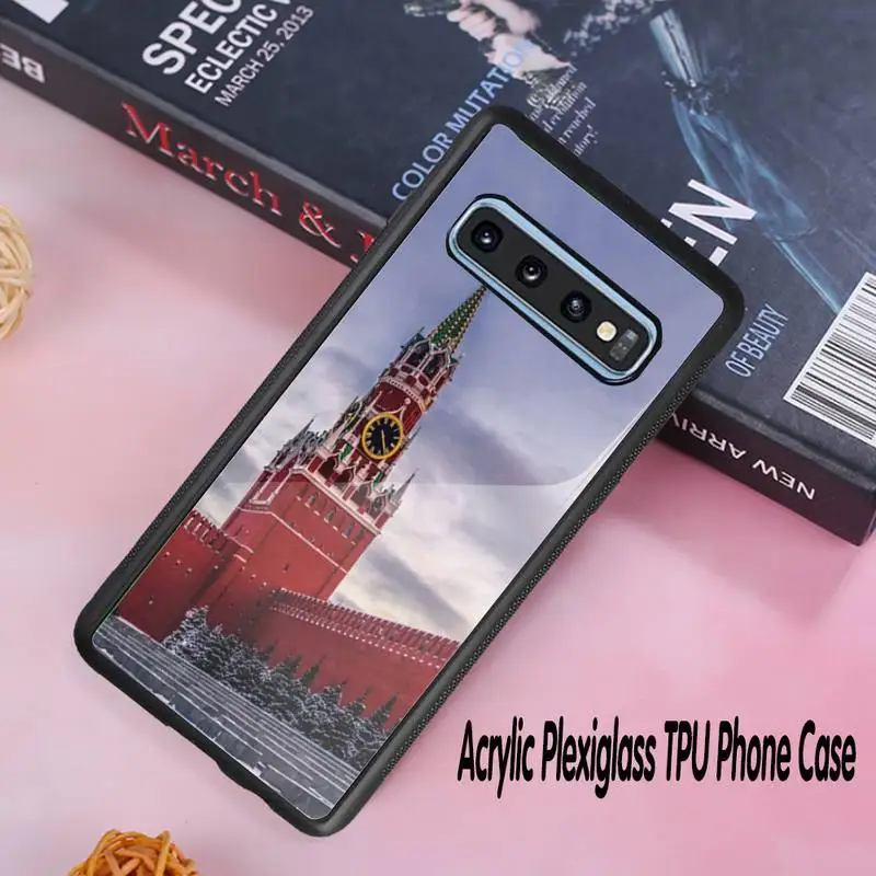 

Moscow The Red Square Plexiglass Phone Case For Samsung Galaxy S20 Ultra S10 S9 S8 S7 Plus Edge S10 E Lite Note 8 9 10 Pro Cover