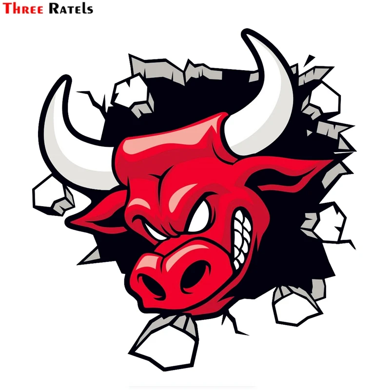 Три Ratels FTC 806 #14x14 8 см кабулк красный цвет злой бык ПВХ Стикеры наклейка для стен