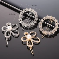 1pcs handmade imitation pearl hair clips for women fashion gold metal barrettes korea style hair accessories