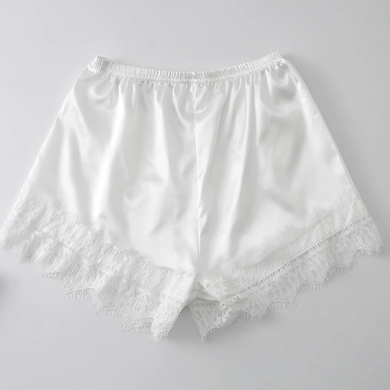 Женские Сатиновые шорты Летние повседневные с рюшами и эластичной резинкой на